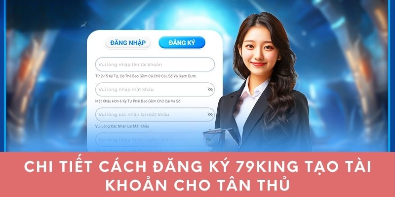 Chi tiết cách đăng ký 79king tạo tài khoản cho tân thủ