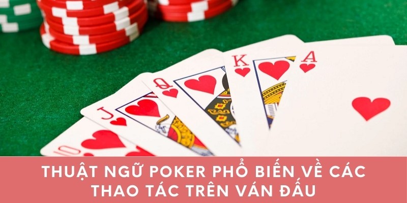 Thuật ngữ Poker phổ biến về các thao tác trên ván đấu